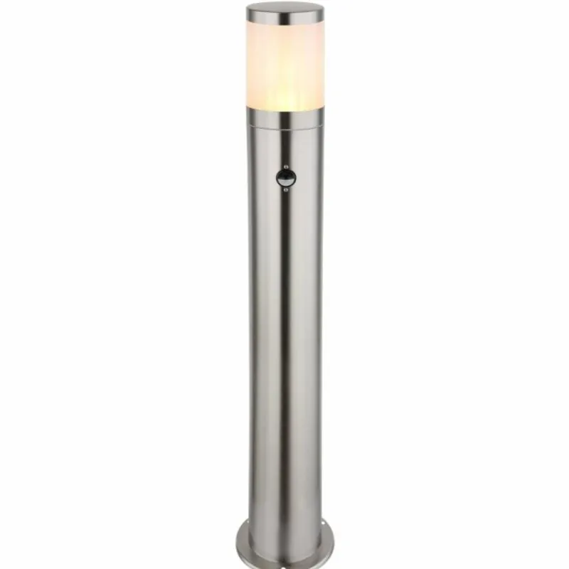 Luminaires Globo Lighting Borne lumineuse Globo XELOO Argenté, 1 lumière, Détecteur de mouvement