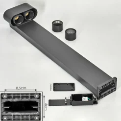 hofstein Borne lumineuse Guampacha Anthracite, 2 lumières