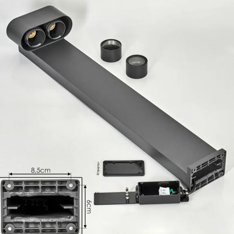 hofstein Borne lumineuse Guampacha Anthracite, 2 lumières