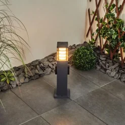 hofstein Borne lumineuse Habolale Gris, 1 lumière