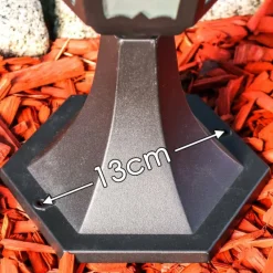 Luminaires Rustiques-hofstein Borne lumineuse Hongkong Frost Noir, 1 lumière