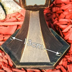 Luminaires Rustiques-hofstein Borne lumineuse Hongkong Frost Bronze, Or, 1 lumière