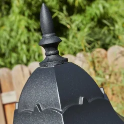 Luminaires Rustiques-hofstein Borne lumineuse Hongkong Noir, 1 lumière