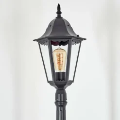 Luminaires Rustiques-hofstein Borne lumineuse Hongkong Noir, 1 lumière