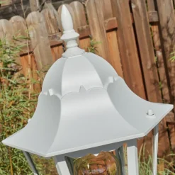 Luminaires Rustiques-hofstein Borne lumineuse Hongkong Blanc, 1 lumière