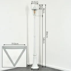 Luminaires Rustiques-hofstein Borne lumineuse Hongkong Blanc, 1 lumière