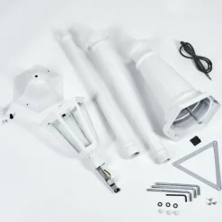 Luminaires Rustiques-hofstein Borne lumineuse Hongkong Blanc, 1 lumière