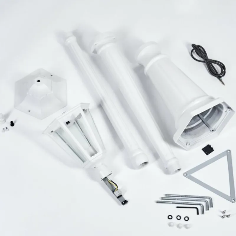 Luminaires Rustiques-hofstein Borne lumineuse Hongkong Blanc, 1 lumière