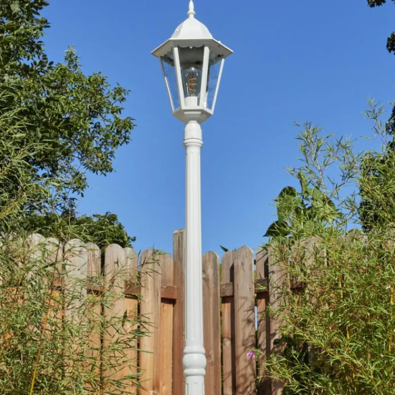 Luminaires Rustiques-hofstein Borne lumineuse Hongkong Blanc, 1 lumière