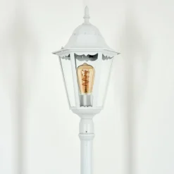 Luminaires Rustiques-hofstein Borne lumineuse Hongkong Blanc, 1 lumière