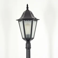 Luminaires Rustiques-hofstein Borne lumineuse Hongkong Noir, 1 lumière