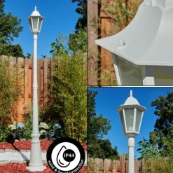 Luminaires Rustiques-hofstein Borne lumineuse Hongkong Blanc, 1 lumière