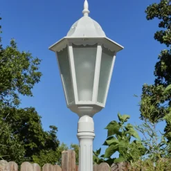 Luminaires Rustiques-hofstein Borne lumineuse Hongkong Blanc, 1 lumière