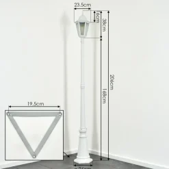 Luminaires Rustiques-hofstein Borne lumineuse Hongkong Blanc, 1 lumière