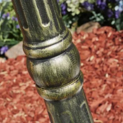 Luminaires Rustiques-hofstein Borne lumineuse Hongkong Or, Noir, 1 lumière