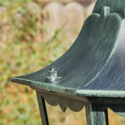 Luminaires Rustiques-hofstein Borne lumineuse Hongkong Vert, Noir, 1 lumière