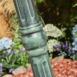 Luminaires Rustiques-hofstein Borne lumineuse Hongkong Vert, Noir, 1 lumière