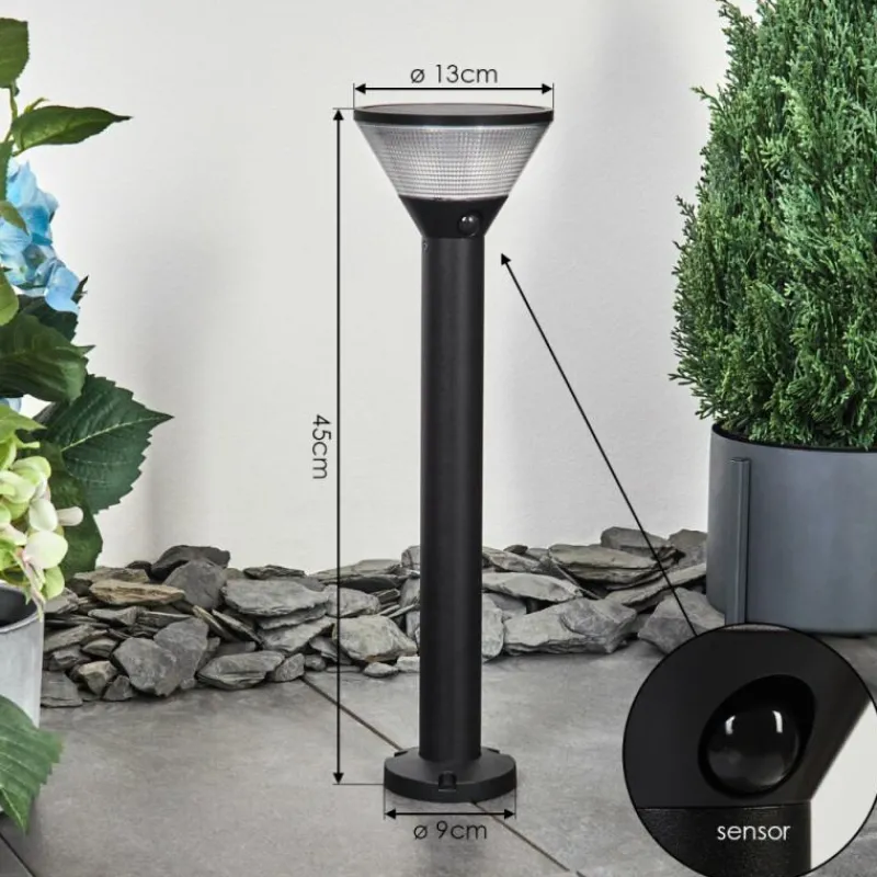 hofstein Borne lumineuse Joennierni LED Noir, 1 lumière, Détecteur de mouvement, Changeur de couleurs