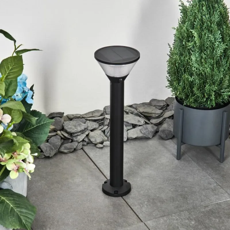 hofstein Borne lumineuse Joennierni LED Noir, 1 lumière, Détecteur de mouvement, Changeur de couleurs