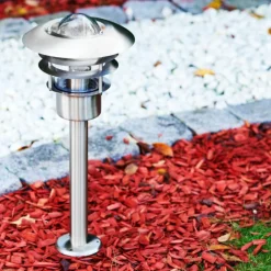 hofstein Borne lumineuse Juva Acier inoxydable, 1 lumière