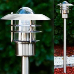 hofstein Borne lumineuse Juva Acier inoxydable, 1 lumière