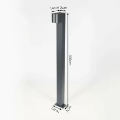 hofstein Borne lumineuse Kingstown Anthracite, 1 lumière