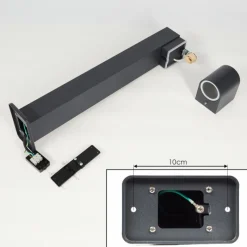 hofstein Borne lumineuse Kingstown Anthracite, 1 lumière