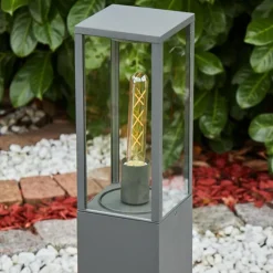 Lampes Vintages & Rétros-hofstein Borne lumineuse Kiwalik Anthracite, 1 lumière