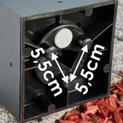 Lampes Vintages & Rétros-hofstein Borne lumineuse Kiwalik Anthracite, 1 lumière