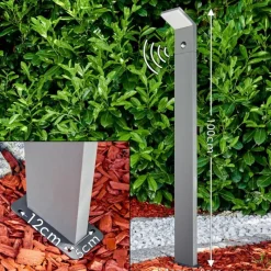 hofstein Borne lumineuse Korup LED Anthracite, 1 lumière, Détecteur de mouvement