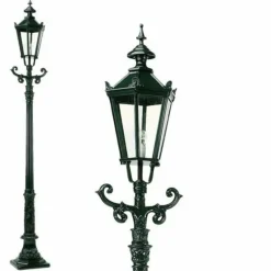 Luminaires Rustiques-KS Verlichting Borne lumineuse Washington Noir, 1 lumière