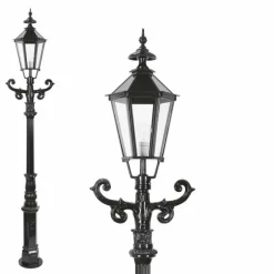 Luminaires Rustiques-KS Verlichting Borne lumineuse Noir, 1 lumière