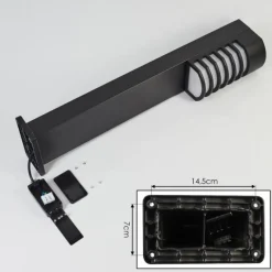 hofstein Borne lumineuse Kurola Noir, 1 lumière