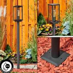 Lampes En Bois-hofstein Borne lumineuse Lapa Noir, 1 lumière