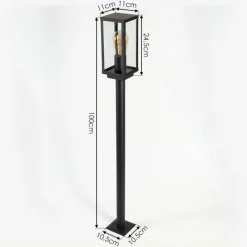 Lampes En Bois-hofstein Borne lumineuse Lapa Noir, 1 lumière