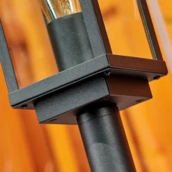 Lampes En Bois-hofstein Borne lumineuse Lapa Noir, 1 lumière