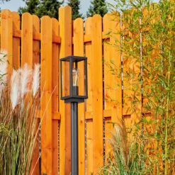 Lampes En Bois-hofstein Borne lumineuse Lapa Noir, 1 lumière
