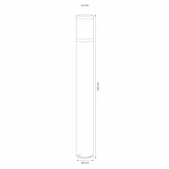 Luminaires LCD Borne lumineuse LCD 5059 Noir, 1 lumière