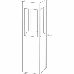Luminaires LCD Borne lumineuse LCD Kisselbach LED Noir, 1 lumière