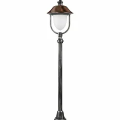 Luminaires LCD Borne lumineuse LCD Nabburg LED Cuivre, Noir, 1 lumière