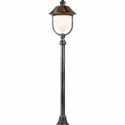 Luminaires LCD Borne lumineuse LCD Nabburg LED Cuivre, Noir, 1 lumière