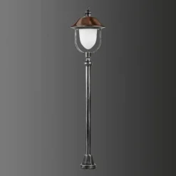 Luminaires LCD Borne lumineuse LCD Nabburg LED Cuivre, Noir, 1 lumière