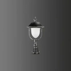 Luminaires LCD Borne lumineuse LCD Nabburg LED Noir, Argenté, 1 lumière