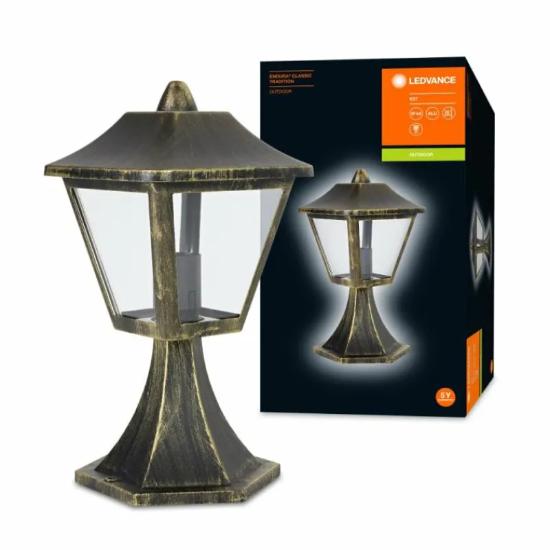 Lampes Dorées-Luminaires Ledvance Borne lumineuse LEDVANCE ENDURA® Or, Noir, 1 lumière