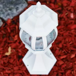 Luminaires Rustiques-hofstein Borne lumineuse Lentua Blanc, 1 lumière