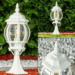 Luminaires Rustiques-hofstein Borne lumineuse Lentua Blanc, 1 lumière