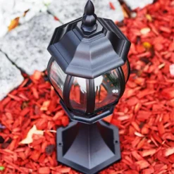 Luminaires Rustiques-hofstein Borne lumineuse Lentua Noir, 1 lumière