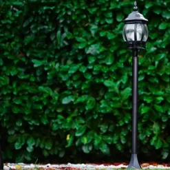 Luminaires Rustiques-hofstein Borne lumineuse Lentua Noir, 1 lumière