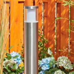 hofstein Borne lumineuse Leon LED Nickel mat, 1 lumière