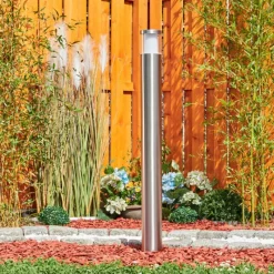 hofstein Borne lumineuse Leon LED Nickel mat, 1 lumière